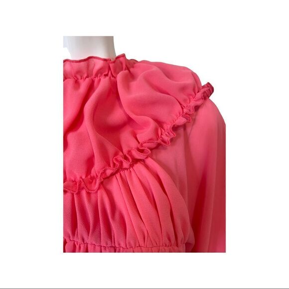 Nasty Gal- Tier She Comes Chiffon Mini Dress size US-6 - Picture 4 of 8